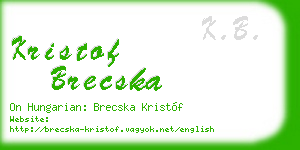 kristof brecska business card